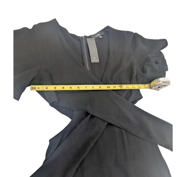 Dark Romantic Cut-Out Midi Dress | Lulus | Minimalist Black NWT M - Picture 8 of 11